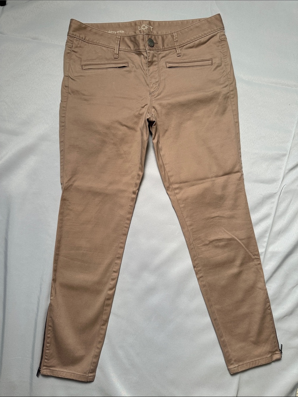 LOFT Ann Taylor Khaki-Tan Skinny Ankle Pants Size 6